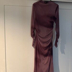 Zara Long Sleeve Dress in Mauve